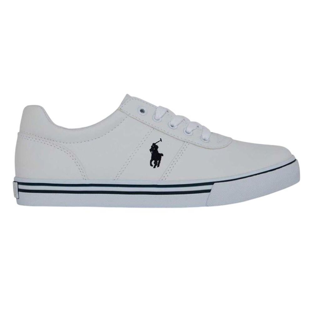 Ralph Lauren Womens/Ladies Hanford III Leather Shoes / White/Navy